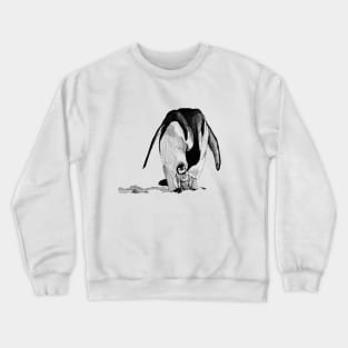 Emperor Penguin Ink Drawing Crewneck Sweatshirt